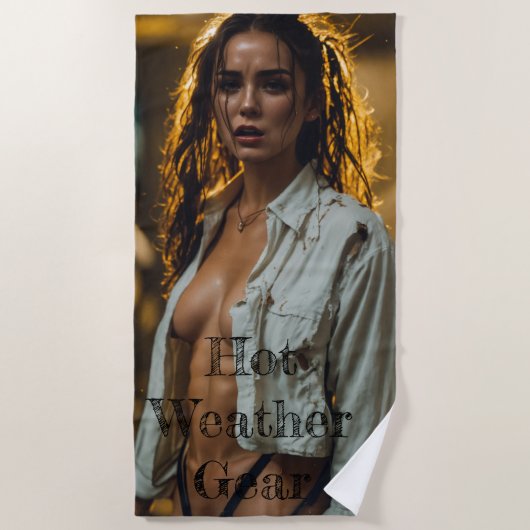 Hot Weather Gear Beach Towel Strandtuch (Vorderseite)