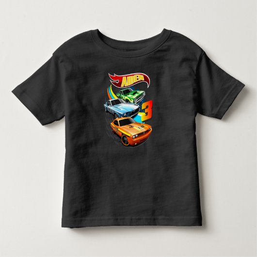 Hot Wheels Birthday T Shirt, Hot Wheels Theme Part Kleinkind T-shirt (Vorderseite)