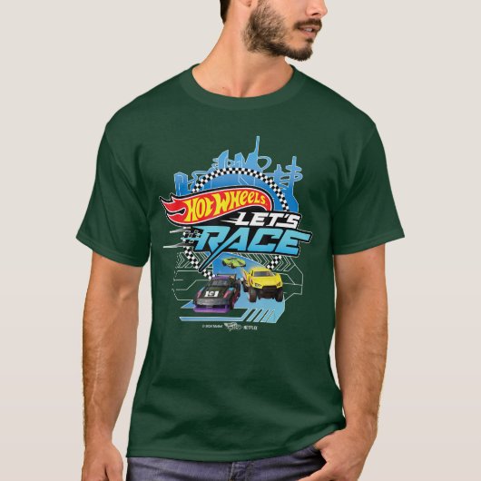 Hot Wheels Lets Race Racing Cityscape T-Shirt (Vorderseite)