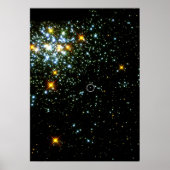Hot White Zwarf Shines im Young Star Cluster NGC 1 Poster (Vorne)