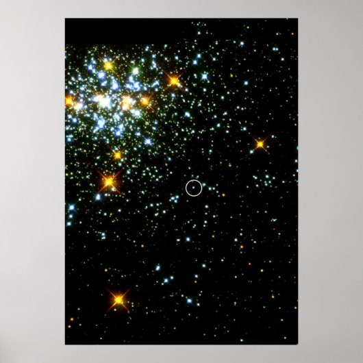 Hot White Zwarf Shines im Young Star Cluster NGC 1 Poster (Vorne)
