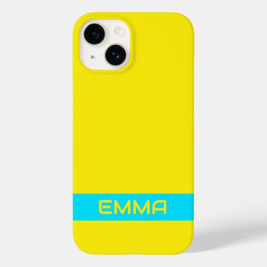 Hot Yellow iPhone 14 Pro Max Fall Case-Mate iPhone Hülle (Rückseite)