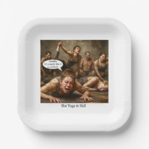 Hot Yoga in Hell. Pappteller