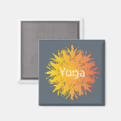 Hot Yoga Sun Magnet (Vorderseite/Rückseite)