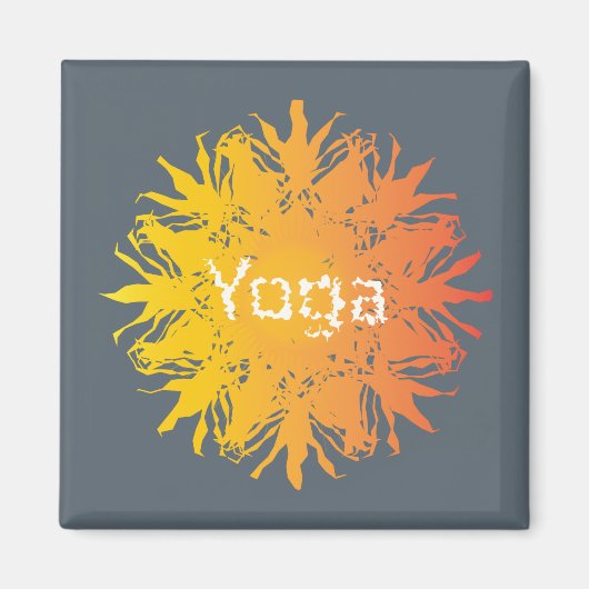 Hot Yoga Sun Magnet (Vorne)