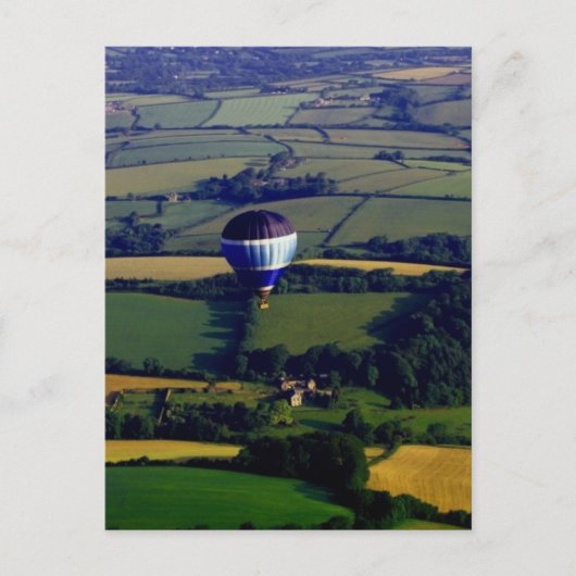 Hotair Ballon und Ansicht Postkarte (Vorderseite)