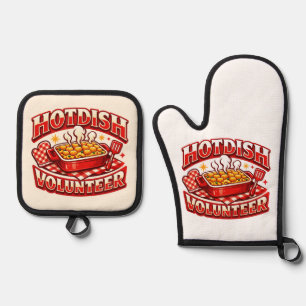 HOTDISH-Freiwilliger Ofenhandschuh & Topflappen-Set