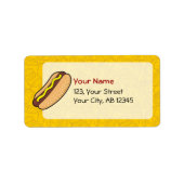 Hotdog Adressaufkleber (Vorne)