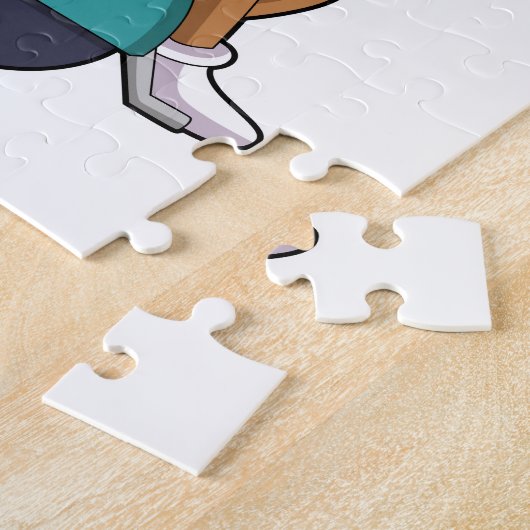 Hotdog als Biker mit Scooter.PNG Puzzle (Seite)