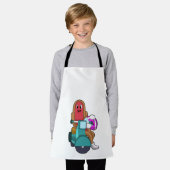 Hotdog als Biker mit Scooter.PNG Schürze (Getragen)