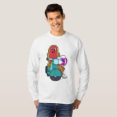 Hotdog als Biker mit Scooter.PNG T-Shirt (Vorne ganz)