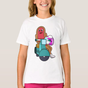 Hotdog als Biker mit Scooter.PNG T-Shirt