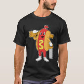 Hotdog als Carpenter mit Säge und Holz T-Shirt (Vorderseite)