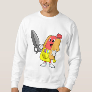 Hotdog als Friseur mit Schere Sweatshirt