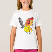 Hotdog als Friseur mit Schere T-Shirt (Vorderseite)