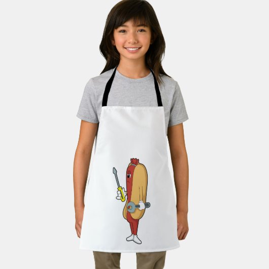 Hotdog als Mechaniker mit Tool Schürze (Insitu)