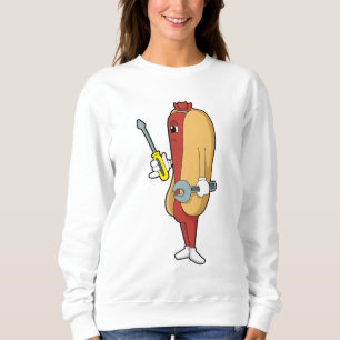 Hotdog als Mechaniker mit Tool Sweatshirt