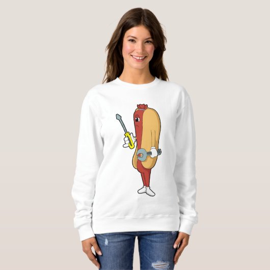 Hotdog als Mechaniker mit Tool Sweatshirt (Vorne ganz)
