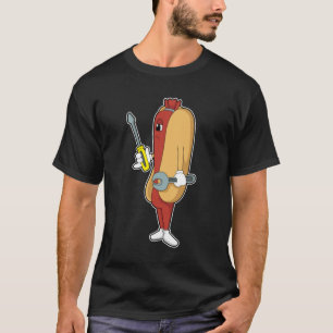 Hotdog als Mechaniker mit Tool T-Shirt