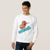 Hotdog als Ski-Jumper mit Ski.PNG Sweatshirt (Vorne ganz)