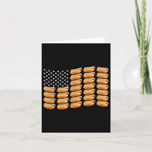 Hotdog American Flag 4. Juli Patriotic Summer Gril Karte