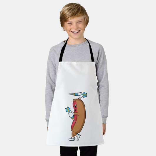 Hotdog bei Darts mit Dart.PNG Schürze (Getragen)