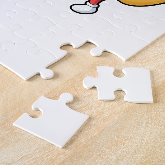 Hotdog beim Angeln mit Angelgestänge Puzzle (Seite)