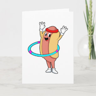 Hotdog beim Fitness mit Flywheel Karte