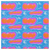 Hotdog blue,Pink,orange Stoff (Muster)