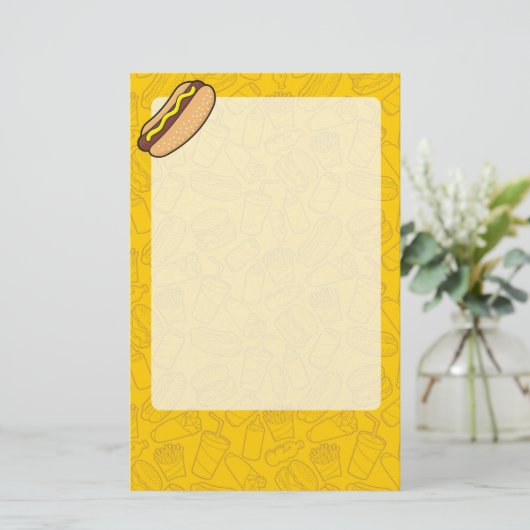 Hotdog Briefpapier (Stehend Vorderseite)