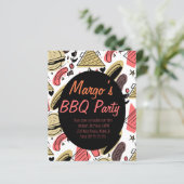 Hotdog Burger Doodle GRILLEN Birthday Pattern Flye (Stehend Vorderseite)