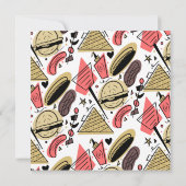 Hotdog Burger Doodle GRILLEN Birthday Pattern Post (Rückseite)