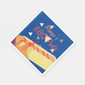 Hotdog Cookout GRILLEN Birthday Party Blue Napkins Serviette (Ecke)