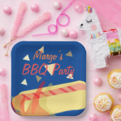 Hotdog Cookout GRILLEN Birthday Party Blue Pappteller (Party)