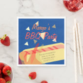 Hotdog-Cookout-GRILLEN Geburtstagsparty Serviette (Beispiel)
