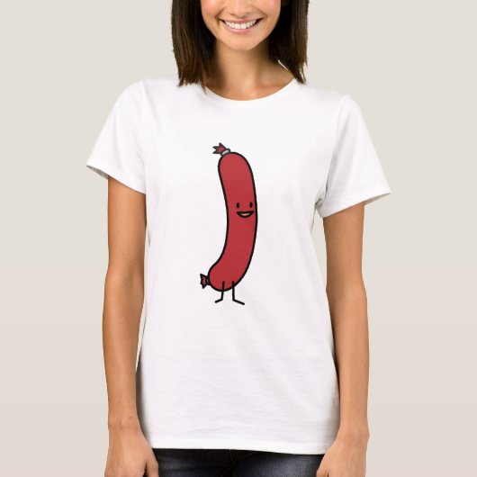 Hotdog der Wurstschweinefleischrindfleisch T-Shirt (Vorderseite)