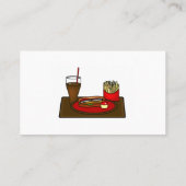 Hotdog Diner Fast Food Restaurant Logo Visitenkarte (Rückseite)