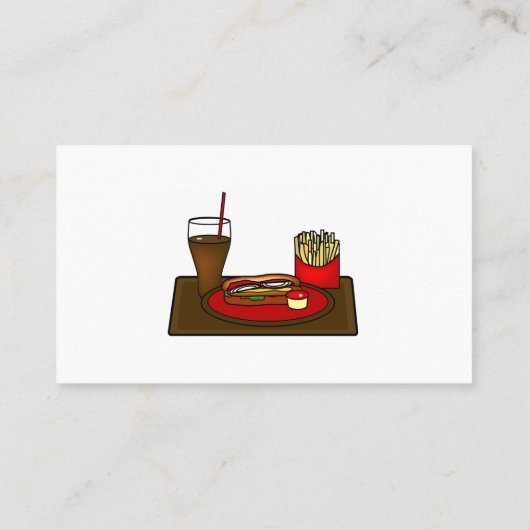 Hotdog Diner Fast Food Restaurant Logo Visitenkarte (Rückseite)