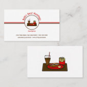 Hotdog Diner Fast Food Restaurant Logo Visitenkarte (Vorne/Hinten)
