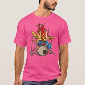 Hotdog Drummer Shirt Drum and Bass Percussionist