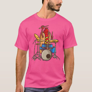 Hotdog Drummer Shirt Drum and Bass Percussionist
