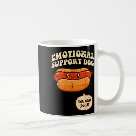 Hotdog Emotional Suprt Dog Funny Saying Men Women  Kaffeetasse (Rechts)