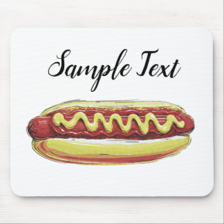 HOTDOG-FOODIE-VEKTOR-DESIGN MOUSEPAD