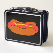 HOTDOG FUNNY RETRO METAL LUNCHBOX (Vorderseite)