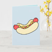HOTDOG GREETING CARDS, innen blau, Jeden Anlaß Karte (Gelbe Blume)