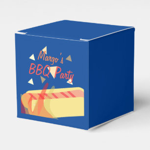 Hotdog-Grillfest- BBQ-Geburtstagsfeier Blau Geschenkschachtel