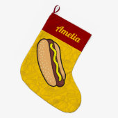 Hotdog Großer Weihnachtsstrumpf (Vorderansicht (hängend))
