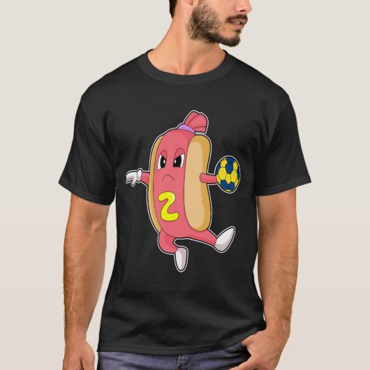 Hotdog Handball-Spieler Handball T-Shirt (Vorderseite)