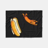 Hotdog Hochsprung Fleecedecke (Vorderseite (Horizontal))