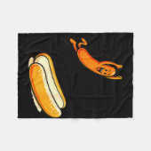 Hotdog Hochsprung  Fleecedecke (Vorderseite (Horizontal))